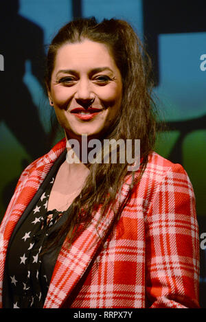 Roma, Italia. 26 Febbraio, 2019. L'attrice Valentina Ferrari, uno dei protagonisti del musical WE WILL ROCK YOU. Credit: Indipendente Agenzia fotografica/Alamy Live News Foto Stock