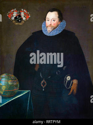 Sir Francis Drake (1540-96), ritratto dipinto, 1591 Foto Stock