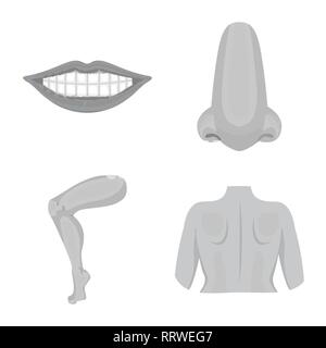 Illustrazione Vettoriale di corpo e una parte simbolo. Set di corpo e stock di anatomia illustrazione vettoriale. Illustrazione Vettoriale