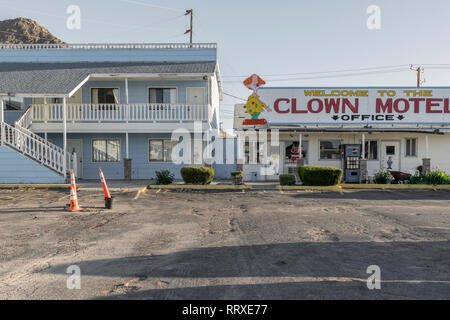 America del Nord, America, Americana, STATI UNITI D'AMERICA, Nevada, Grande Bacino, Nye County, a Tonopah, Clown Motel Foto Stock