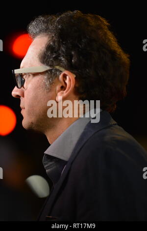 Glasgow, Regno Unito. 26 Febbraio, 2019. Produttore di film - Jack Arbuthnott, visto sul tappeto rosso al Premier del film, della profezia, presso la Glasgow Film Theatre. Credito: Colin Fisher/Alamy Live News Foto Stock