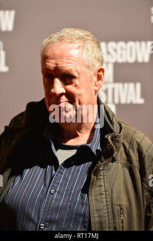 Glasgow, Regno Unito. 26 Febbraio, 2019. Celebre artista Peter Howson, visto sul tappeto rosso al Premier del film, della profezia, presso la Glasgow Film Theatre. Credito: Colin Fisher/Alamy Live News Foto Stock