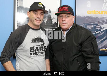 Broomall, PA, Stati Uniti d'America. Il 27 febbraio, 2019. : Damon Feldman e suo fratello David Feldman raffigurato all'nelle sedi ufficiali di Celebrity Boxing e campionati BareknuckleFighting in Broomall Pa Febbraio 27, 2019 Credit: : Star Shooter/media/punzone Alamy Live News Foto Stock