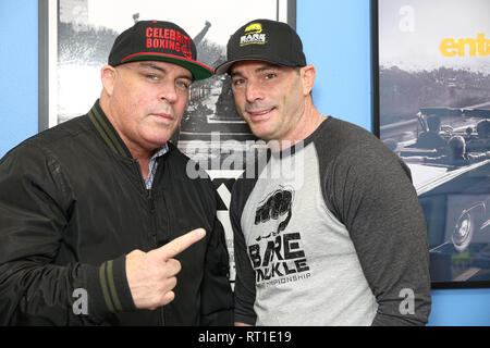 Broomall, PA, Stati Uniti d'America. Il 27 febbraio, 2019. : Damon Feldman e suo fratello David Feldman raffigurato all'nelle sedi ufficiali di Celebrity Boxing e campionati BareknuckleFighting in Broomall Pa Febbraio 27, 2019 Credit: : Star Shooter/media/punzone Alamy Live News Foto Stock