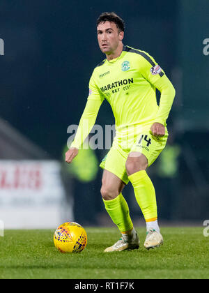 McDiarmid Park, Perth, Regno Unito. Il 27 febbraio, 2019. Ladbrokes Premiership, St Johnstone versus Hibernian; Stevie Mallan di Hibernian Credito: Azione Sport Plus/Alamy Live News Foto Stock