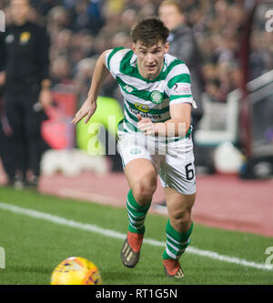Edinburgh, Regno Unito. Il 27 febbraio, 2019. Edimburgo, Scozia - 27 febbraio: Bitton Nir del Celtic durante la Ladbrokes Premiership match tra i cuori e celtico a Tynecastle Park il 27 febbraio 2019 in Edinbugh, Regno Unito. ( Credito: Scottish Borders Media/Alamy Live News Foto Stock