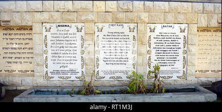 Yardenit sito battesimale sul fiume giordano in Israele. Foto Stock