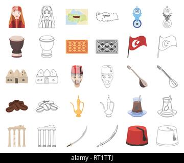 Amulet,l'arte,l'attrazione,fagioli,beehive,TAPPETO,cartoon,contorno,caffè,raccolta,paese,cultura, design,tamburo,fez,bandiera,calice,hookah,Casa,icona,immagine,isolato,viaggio,caraffa,kilij,logo,l'uomo,nazar,popolazione,rovine,saz,impostare,showplace,Vista,segno,il simbolo,tea,Territorio,turismo,tradizioni,viaggiare,Turchia,bagno turco,vettore,web,donna vettori vettore , Illustrazione Vettoriale