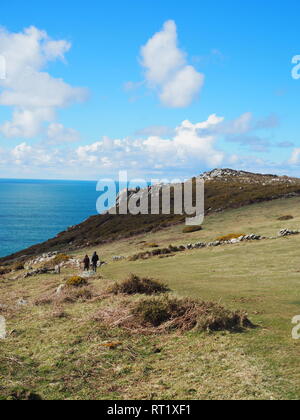 Commando Ridge, Bosigran, Penwith, Cornwall, Regno Unito Foto Stock