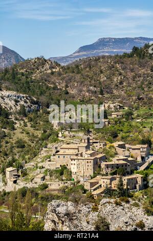 Village de la Reilhanette, Drôme Provençale Francia 26 Foto Stock