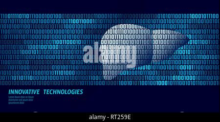 Fegato sano la disintossicazione degli organi interni. Il codice binario del flusso dei dati. Medico online innovativa tecnologia illustrazione vettoriale Illustrazione Vettoriale