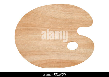 Vuoto palette di legno isolato su bianco. Foto Stock