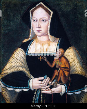 Caterina d'Aragona (1485-1536), ritratto dipinto, 1530 Foto Stock