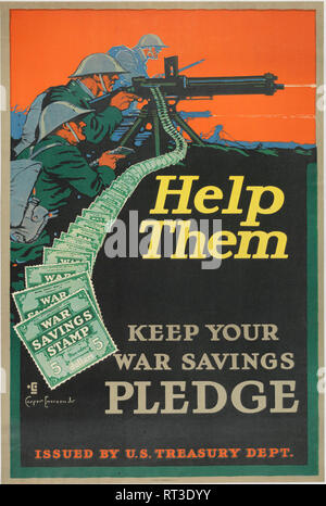 Vintage poster di guerra Foto Stock