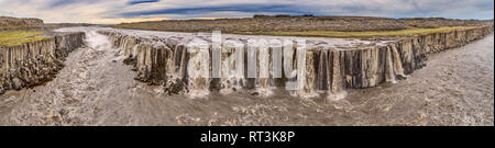 Selfoss cascata, Jokulsargljufur canyon, Islanda Foto Stock