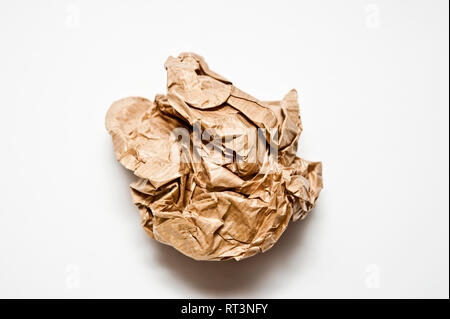 Sfera di carta isolato Foto Stock