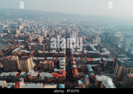 Bellissimo scatto di drone della città Foto Stock