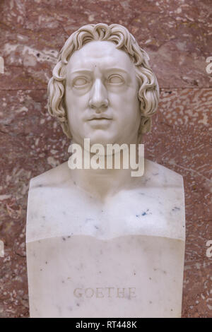 Johann Wolfgang von Goethe, autore tedesco / scrittore, busto, Walhalla memorial vicino Donaustauf, Germania, Additional-Rights-Clearance-Info-Not-Available Foto Stock