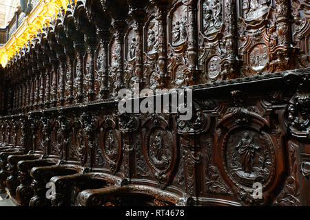 Impressionante ornati coro nella cattedrale di Córdoba, Spagna. Foto Stock