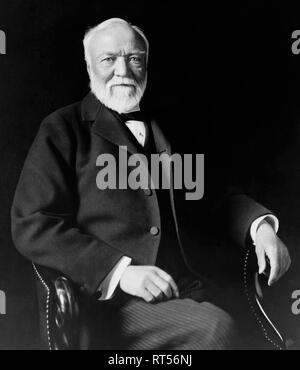 Storia americana ritratto di Andrew Carnegie. Foto Stock