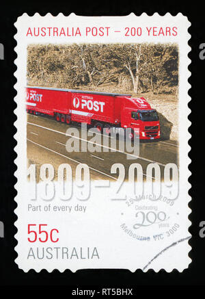 AUSTRALIA - circa 2009 : un australiano timbro postale annullato raffiguranti posta Express - Australia post 200 anni, circa 2009. Foto Stock