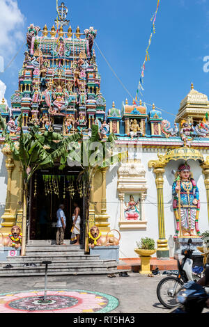 Tempio Hindu Sri Mariamman Maha, George Town, Penang, Malaysia. Foto Stock