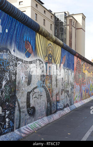 Parte del muro di Berlino. Foto Stock