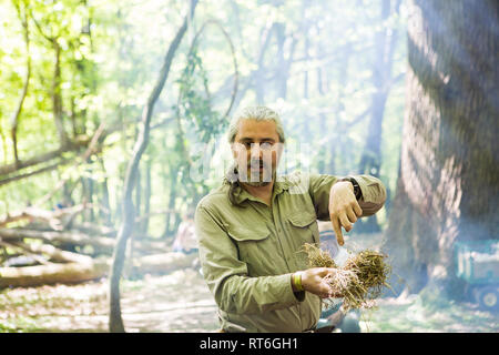 Incendio delle competenze a Beltane Fire Festival, Sussex, Regno Unito Foto Stock