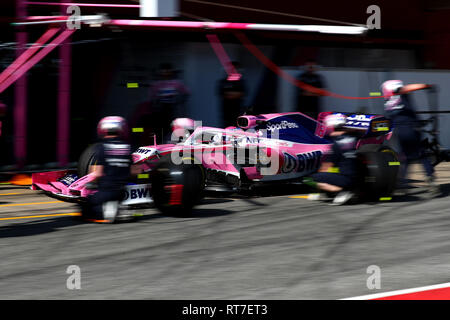 Montmelo, Barcelona, Spagna. 28 Feb, 2019. #18 lancia passeggiata, punto Racing Team di F1 Mercedes. Al Montmelò di Barcellona 28/02/2019 Circuito de Catalunya Formula 1 Test 2019 Foto Federico Basile/Insidefoto Credito: insidefoto srl/Alamy Live News Foto Stock