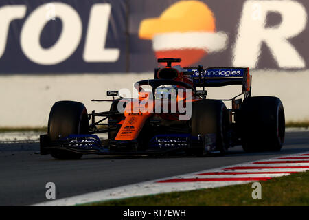 Montmelo, Barcelona, Spagna. 28 Feb, 2019. #04 Lando Norris; McLaren Renault. Al Montmelò di Barcellona 28/02/2019 Circuito de Catalunya Formula 1 Test 2019 Foto Federico Basile/Insidefoto Credito: insidefoto srl/Alamy Live News Foto Stock