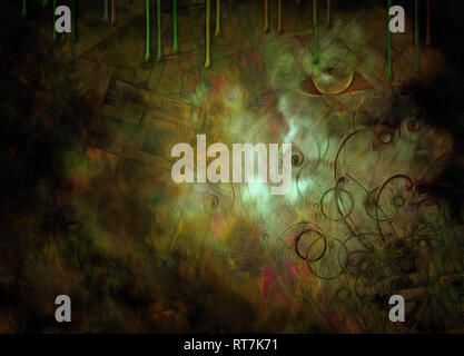 Surreale dipinto in colori smorzati. Foto Stock