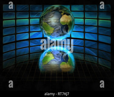 Globe e schermate Foto Stock