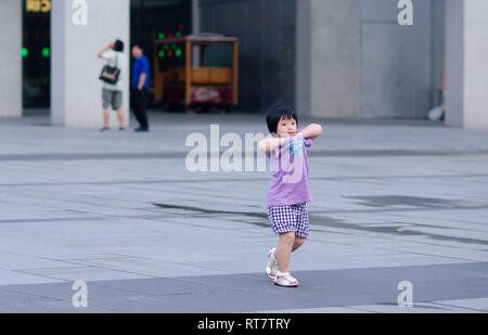 Un bambino di Marina Bay Sands, Singapore Foto Stock