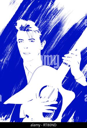 David Bowie illustrazione Foto Stock