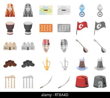 Amulet,l'arte,l'attrazione,fagioli,beehive,TAPPETO,cartoon,monochrom,caffè,raccolta,paese,cultura, design,tamburo,fez,bandiera,calice,hookah,Casa,icona,immagine,isolato,viaggio,caraffa,kilij,logo,l'uomo,nazar,popolazione,rovine,saz,impostare,showplace,Vista,segno,il simbolo,tea,Territorio,turismo,tradizioni,viaggiare,Turchia,bagno turco,vettore,web,donna vettori vettore , Illustrazione Vettoriale