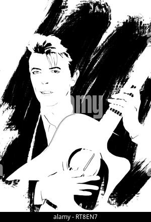 David Bowie illustrazione Foto Stock