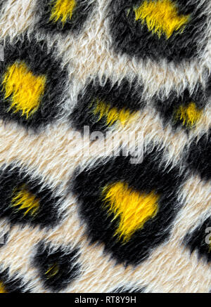 A pelle di leopardo modello tessuto in similpelle Foto Stock