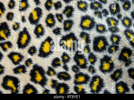 A pelle di leopardo modello tessuto in similpelle Foto Stock