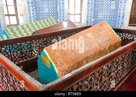 Tombe dei sultani. Suleiman Han, Hurrem Sultan. La Moschea di Suleymaniye. Istanbul, Turchia Foto Stock