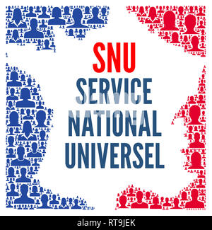 SNU universale servizio nazionale in Francia Foto Stock