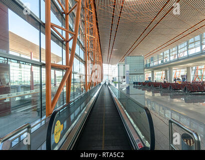 Il inetrior di T3 terminale dell aeroporto di Pechino Foto Stock