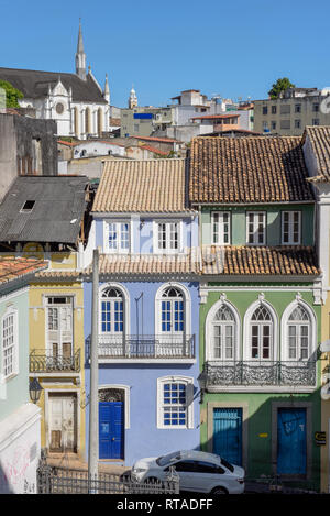 Il quartiere storico di Pelourinho a Salvador in Brasile Foto Stock