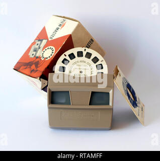 Visualizzatore di diapositive stereoscopiche precedenti. Master visualizzazione marchio Foto Stock