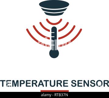 Sensore di temperatura icona da sensori raccolta di icone. Creative due colori simbolo di design del sensore di temperatura e la relativa icona. Web design, applicazioni, l'utilizzo del software. Interfaccia utente Illustrazione Vettoriale