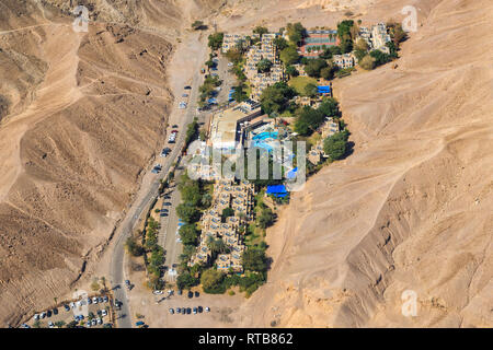 Eilat, Israele - 28 Febbraio 2019: volare oltre la costa a Eilat di Israele Foto Stock