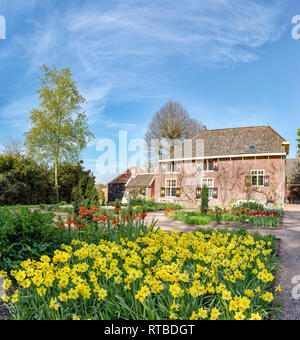 Il giardino del castello di Keukenhof Foto Stock