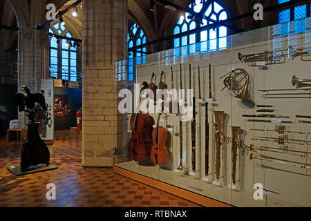 Vleeshuis / macellaio Hall / Casa di carne, ex guildhall ora museo di strumenti musicali di Anversa, Belgio Foto Stock