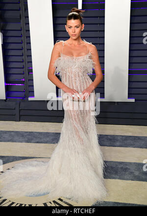 La Georgia Fowler frequentando il Vanity Fair Oscar Party a Wallis Annenberg Center for the Performing Arts di Beverly Hills, Los Angeles, California, USA. Stampa foto di associazione. Picture Data: domenica 24 febbraio, 2019. Vedere PA storia SHOWBIZ Oscar. Foto di credito dovrebbe leggere: Ian West/PA FILO Foto Stock
