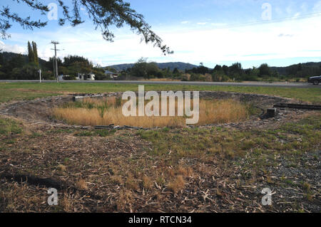 I resti della giostra in corrispondenza Reefton sulla Stillwater a Westport linea. esso è chiuso per i servizi passeggeri ma è ancora utilizzata per il trasporto del carbone. Foto Stock