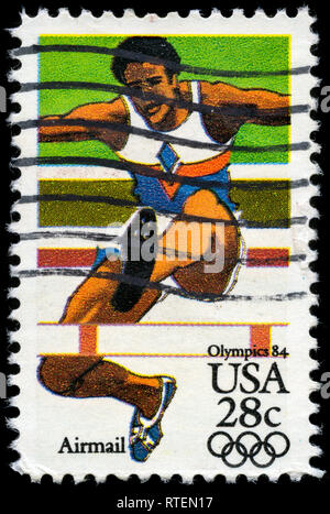 Francobollo da Stati Uniti d'America (USA) nei Giochi Olimpici 1984 - Los Angeles serie emesse nel 1983 Foto Stock